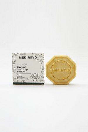 Çay Ağacı Katı Sabun - (Çayağacı, Zerdeçal, D Vitamini, Kenevir Tohumu, Bor, Traverten Suyu)